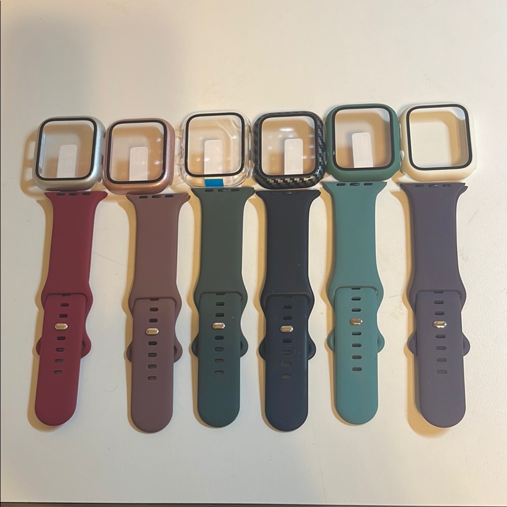 Apple Red and Purple Smartwatch Cases Wearables